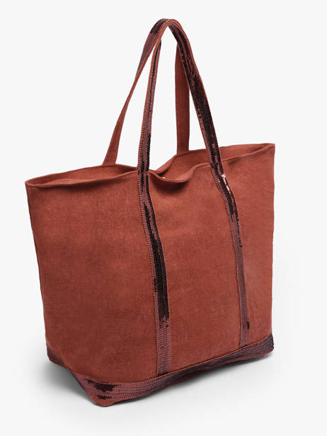 Le Cabas L Lin Paillettes Vanessa bruno Orange cabas lin 31V40409 vue secondaire 2