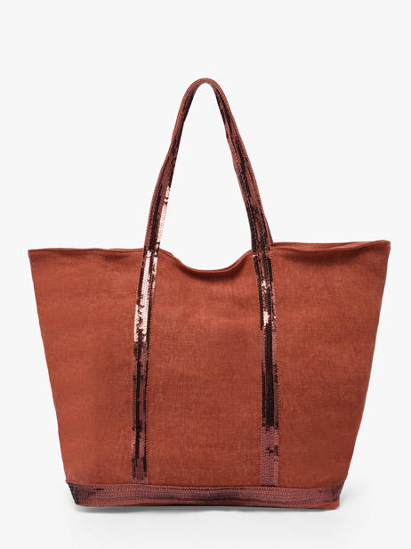 Le Cabas L Lin Paillettes Vanessa bruno Orange cabas lin 31V40409 vue secondaire 4