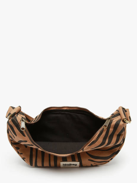 Sac Bandoulière Tigre Coton Hindbag Marron tigre TI vue secondaire 3