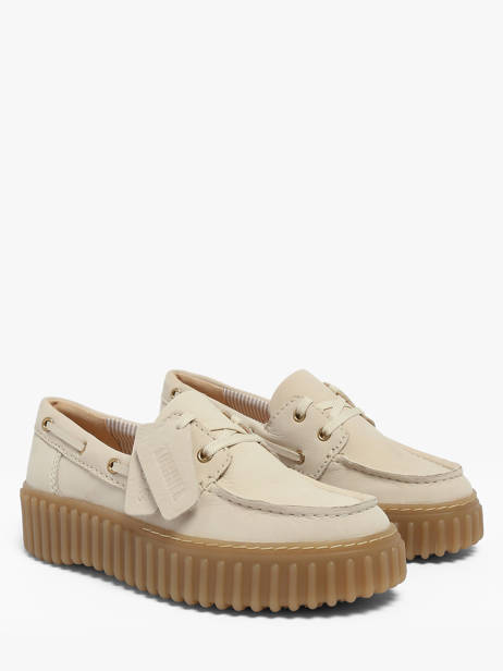 Chaussures Bateau Plateforme En Cuir Clarks Beige women 26186302 vue secondaire 2