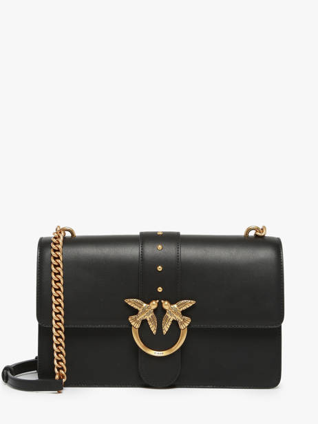 Sac Bandoulière Love Bag Icon Pinko Noir love bag icon AF1