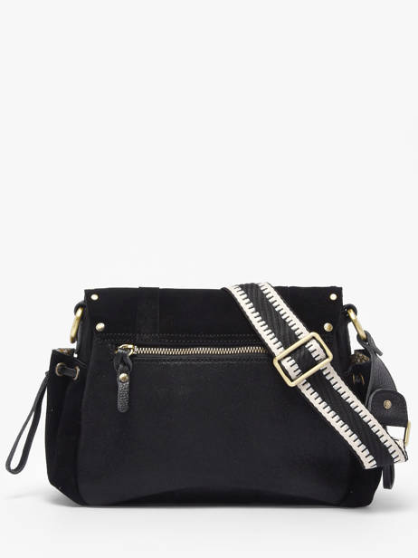 Sac Bandoulière Vintage Cuir Mila louise Noir vintage 3861XVC vue secondaire 4