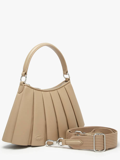 Sac Porté épaule Lenglen Cuir Lacoste Beige lenglen NU5011DP vue secondaire 2