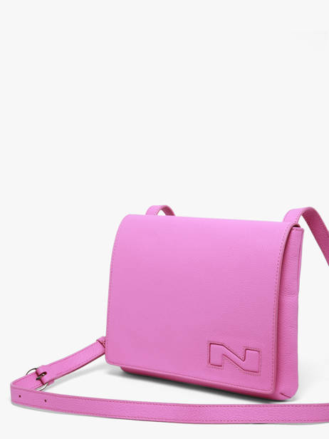 Sac Bandoulière Brugge Cuir Nathan baume Rose n city 2 vue secondaire 2