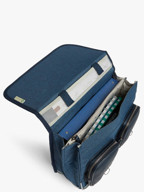 Cartable à Roulettes 2 Compartiments Vintage Color Cameleon Bleu vintage color CR38 vue secondaire 2