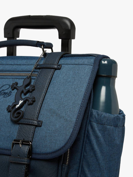 Cartable à Roulettes 2 Compartiments Vintage Color Cameleon Bleu vintage color CR38 vue secondaire 5