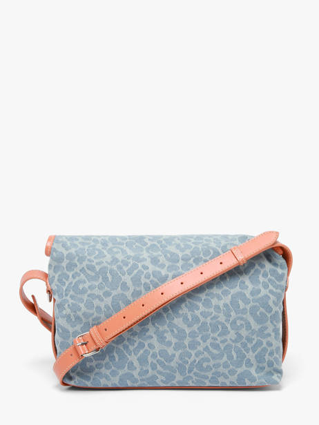 Sac Bandoulière Louou Denim Léopard Paul marius Bleu denim leo LOULODEL vue secondaire 4