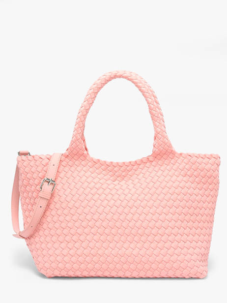 Sac Porté Main Tresse Nylon Knit & woven Rose tresse M2581