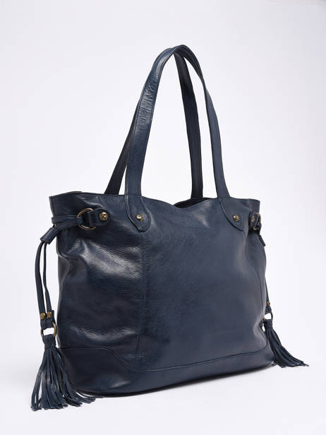 Sac Porté épaule A4 Cow Cuir Basilic pepper Bleu cow 155N vue secondaire 2