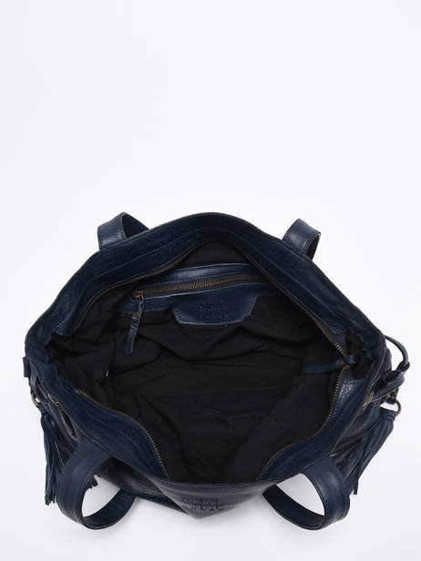Sac Porté épaule A4 Cow Cuir Basilic pepper Bleu cow 155N vue secondaire 3